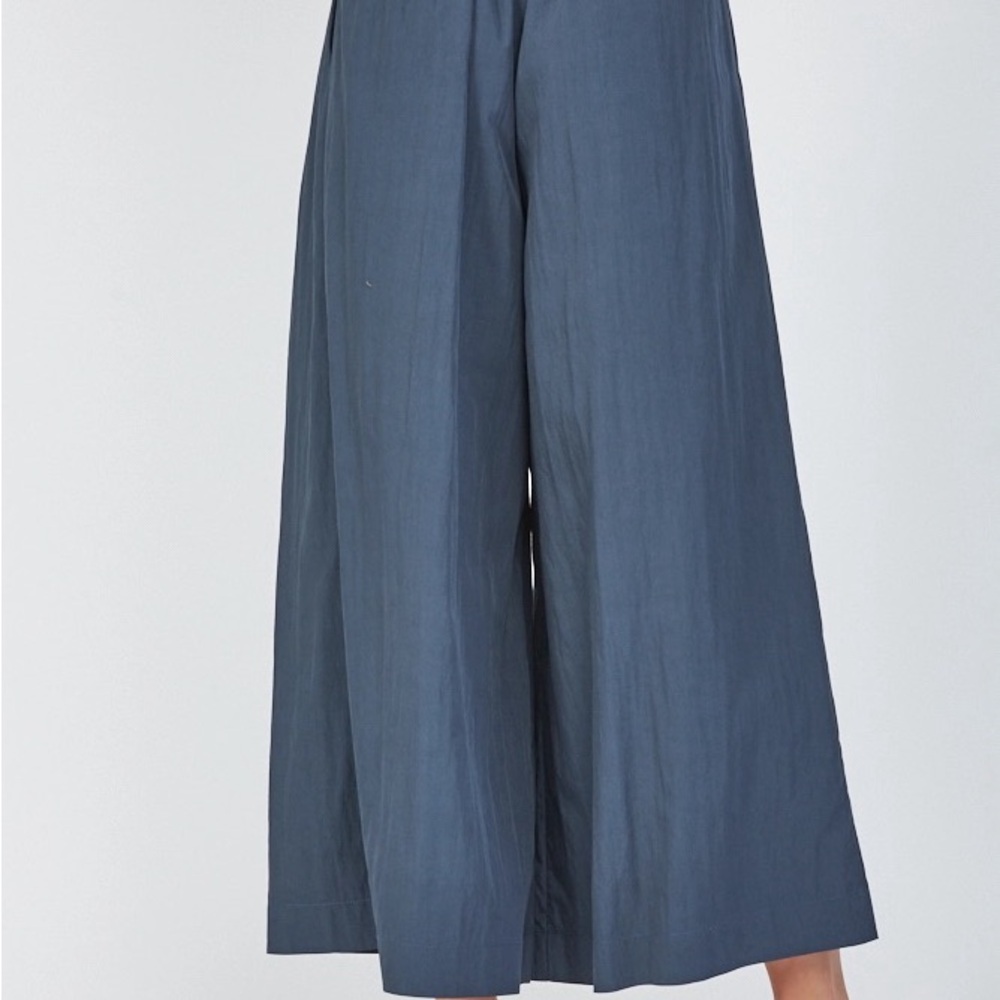 Elegant Blue Wide-Leg Women's Pants